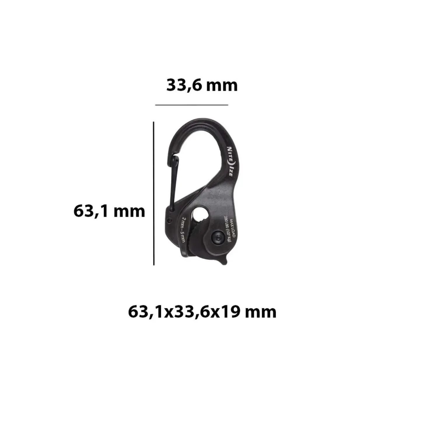 Strumento di ancoraggio definitivo in alluminio 63,1x33,6x19 mm