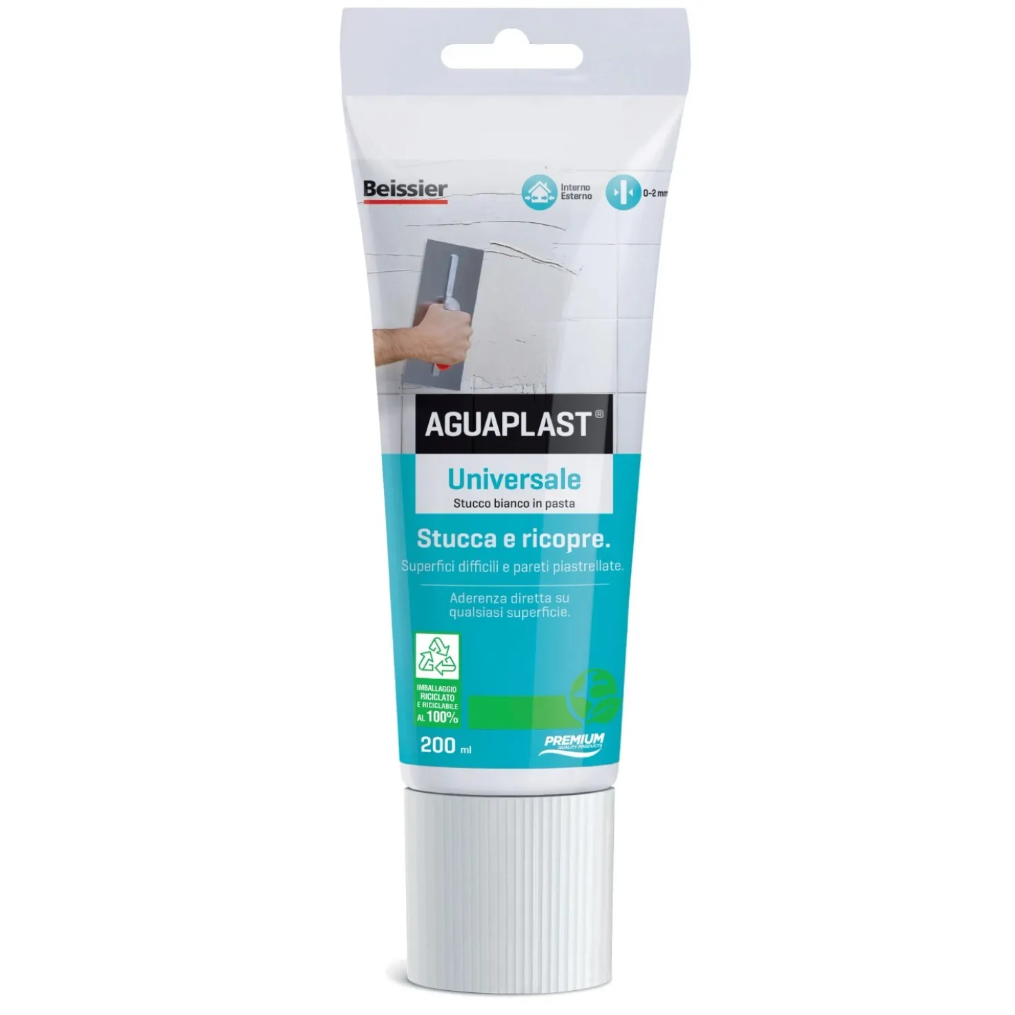 Stucco in pasta Aguaplast Universale 200 ml bianco