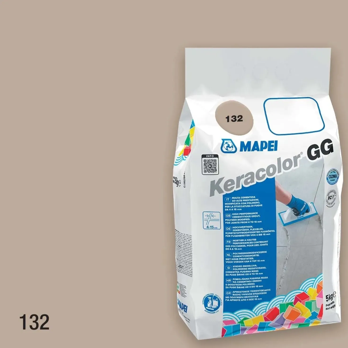 Stucco per fughe Keracolor GG 5 kg 132 Beige