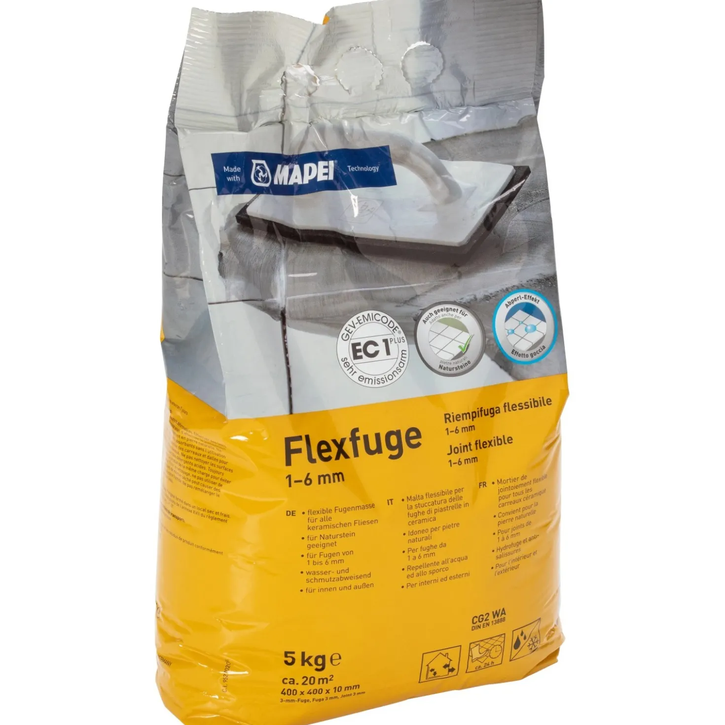 Stucco per fughe piastrelle 1-6 mm beige 5 kg