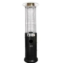 Stufa a gas patio da esterno alto DCG 11Kw Ø 54 cm H 187 cm nero