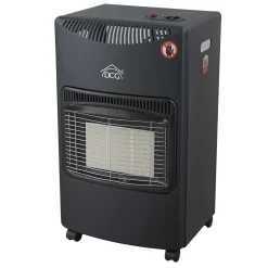 Stufa a gas portatile DCG con ruote 4,2 kW nero