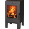 Stufa a legna in acciaio Almudena 5 Ecodesign 7,3 kw nero metallico
