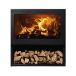 Stufa a legna Panadero Ave in acciaio 7,7 kW nero metallico