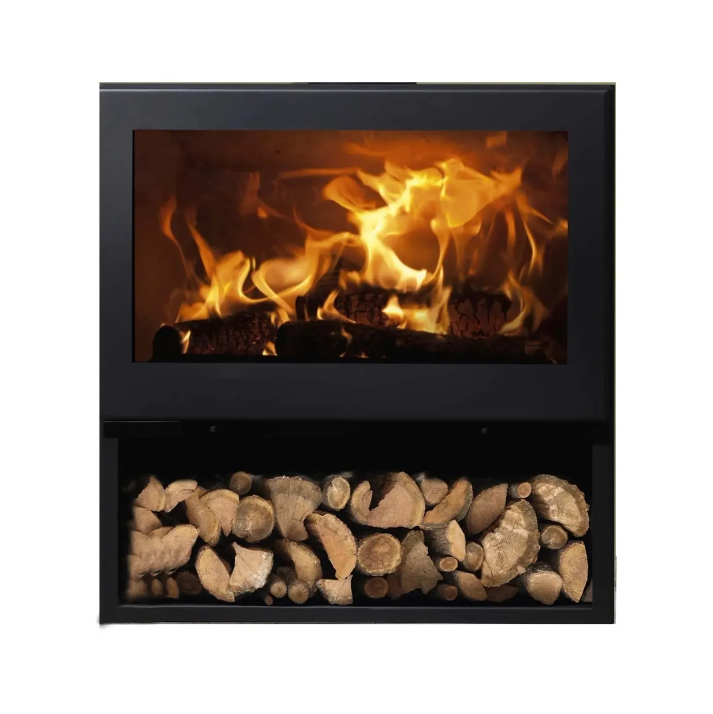 Stufa a legna Panadero Ave in acciaio 7,7 kW nero metallico