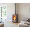 Stufa a legna Panadero Nevada in acciaio 7,5 kW nero metallico