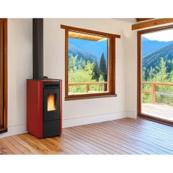 Stufa a pellet Ketty 5.0 Extraflame 6,5 kW bordeaux