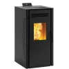 Stufa a pellet ventilata Invicta Burano Wi-fi Plus 8 kW nero