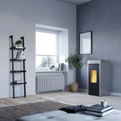 Stufa a pellet ventilata ermetica Invicta Teramo Plus 17,2 kW grigio