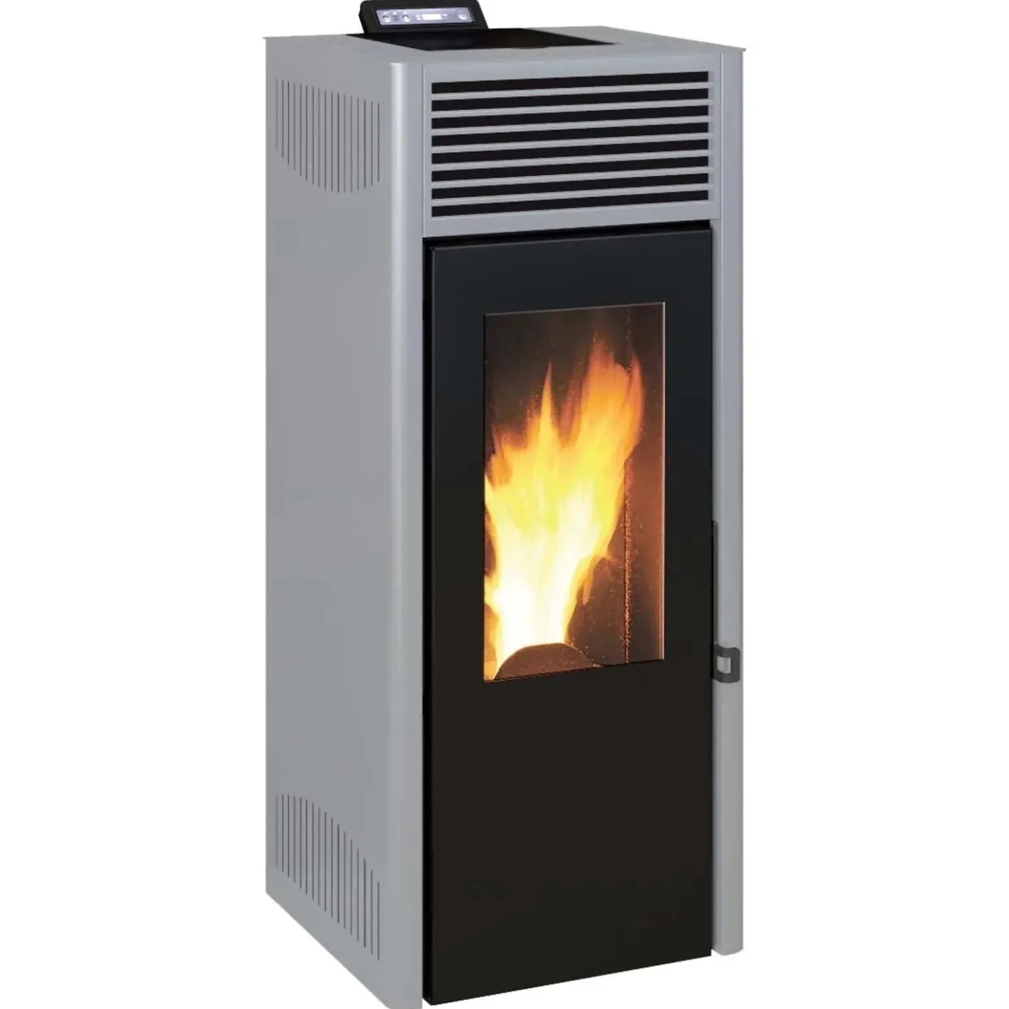 Stufa a pellet ventilata Invicta Nola Plus 9,5 kW grigio