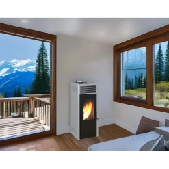 Stufa a pellet ventilata Invicta Nola Plus 9,5 kW grigio
