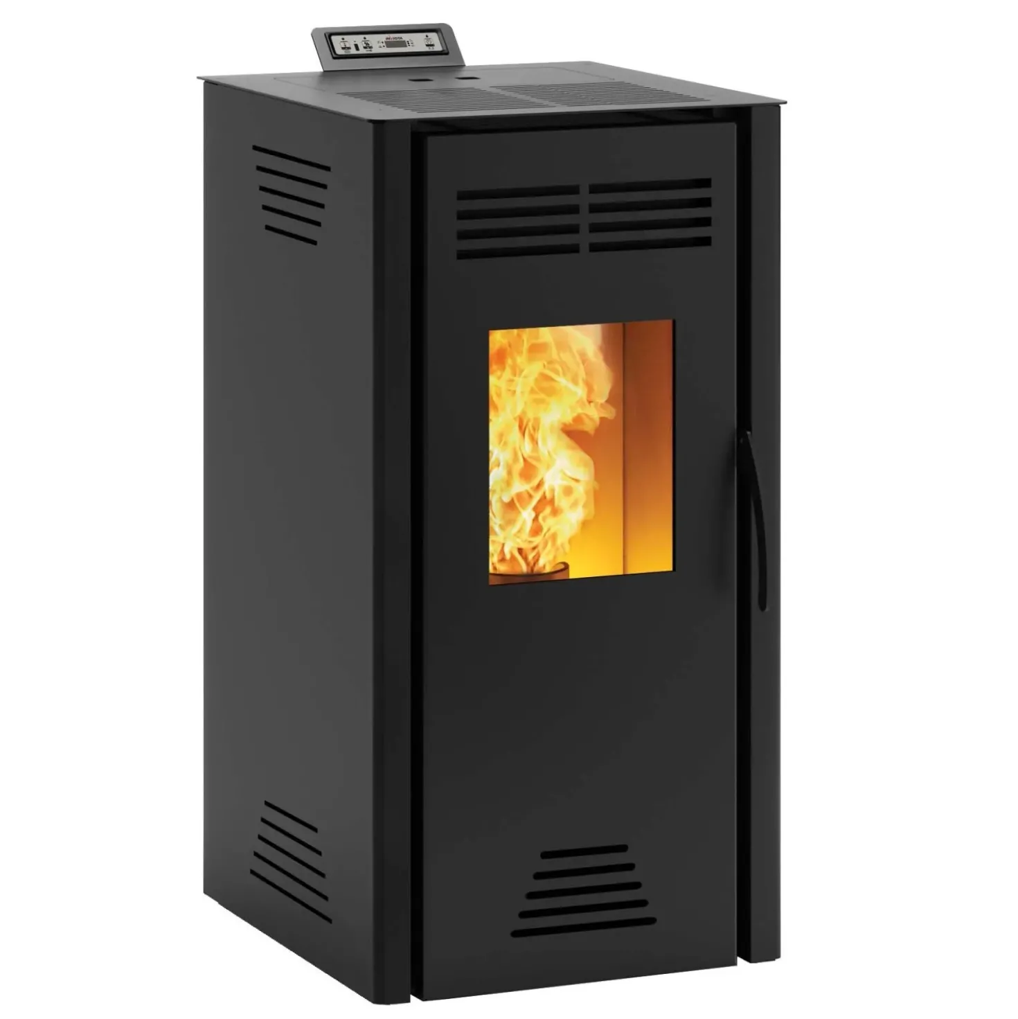 Stufa a pellet ventilata Invicta Adrano Plus 7,3 kW nero