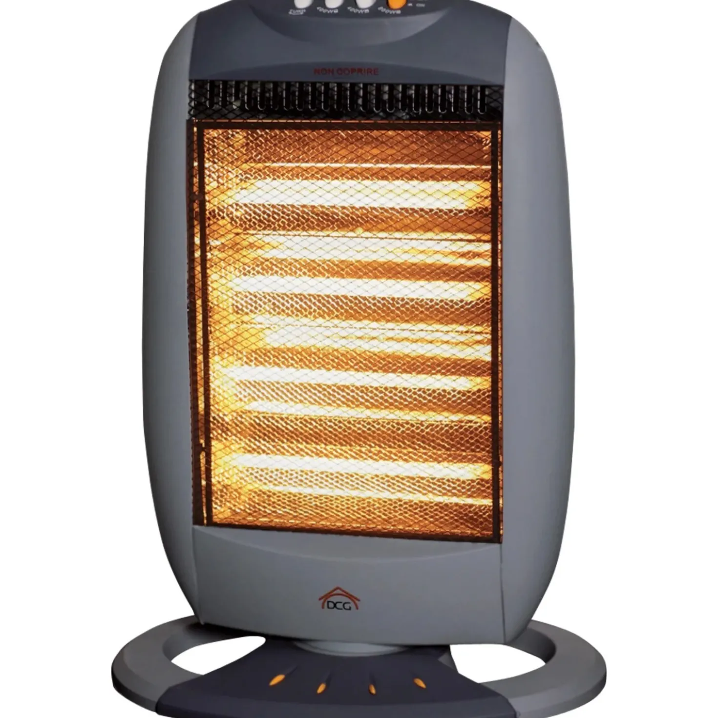 Stufa alogena oscillante DCG 400-800-1200-1600 W grigio