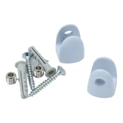 Supporti per mensole in vetro in metallo bianchi 6 kg di portata