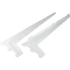 Supporto angolare foro unico 48 cm 55 kg bianco 2 pz