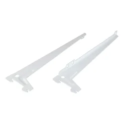 Supporto angolare foro unico 28 cm 55 kg bianco 2 pz
