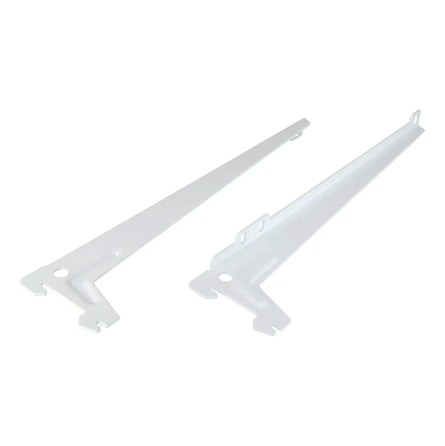 Supporto angolare foro unico 28 cm 55 kg bianco 2 pz