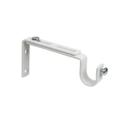 Supporto bastone tenda a piattina Ø 2 x L 11-15 cm bianco