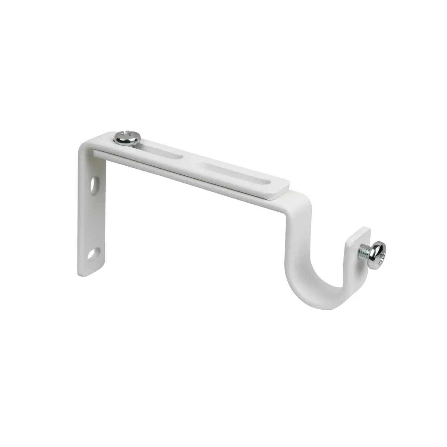 Supporto bastone tenda a piattina Ø 2 x L 11-15 cm bianco
