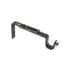 Supporto bastone tenda a piattina Ø 2 x L 11-15 cm nero/rame
