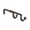 Supporto bastone tenda doppio Ø 2 x L 15 cm bronzo