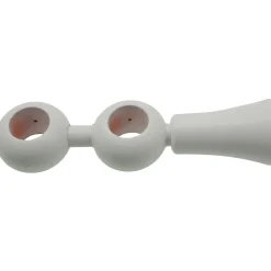 Supporto bastone tenda doppio Ø 2,3 x L 16-17,5 cm bianco 2 pz