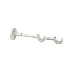 Supporto bastone tenda doppio Ø 2 x L 20 cm avorio/oro