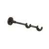 Supporto bastone tenda doppio Ø 2 x L 20 cm nero/rame