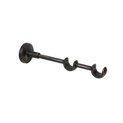 Supporto bastone tenda doppio Ø 2 x L 20 cm nero/rame