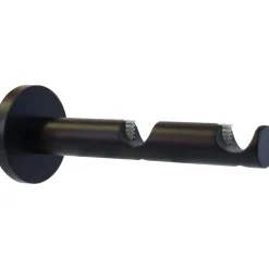 Supporto bastone tenda Function a 2 vie nero Ø 2 x 12 cm