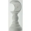 Supporto bastone tenda in legno aperto Ø 3,5 x 14 cm bianco 2 pz