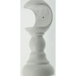 Supporto bastone tenda in legno aperto Ø 3,5 x 14 cm bianco 2 pz