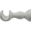 Supporto bastone tenda monoblocco aperto bianco Ø 23 mm 2 pz