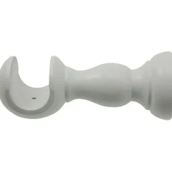 Supporto bastone tenda monoblocco aperto bianco Ø 23 mm 2 pz