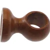 Supporto bastone tenda monoblocco chiuso ciliegio Ø 28 mm