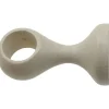 Supporto bastone tenda monoblocco chiuso bianco antico Ø 23 mm