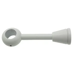 Supporto bastone tenda regolabile in legno Ø 2,8 x L 17 cm bianco laccato