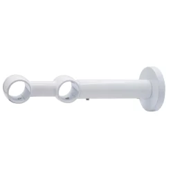 Supporto estensibile doppio per parete Noble bianco Ø 2 cm