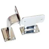 Supporto per corrimano a base piana in ottone cromato