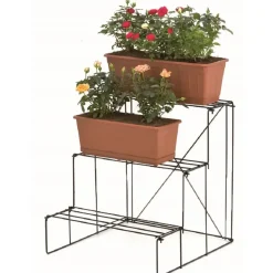 Supporto per Fioriera da esterno Triplex a tre piani H 54 cm