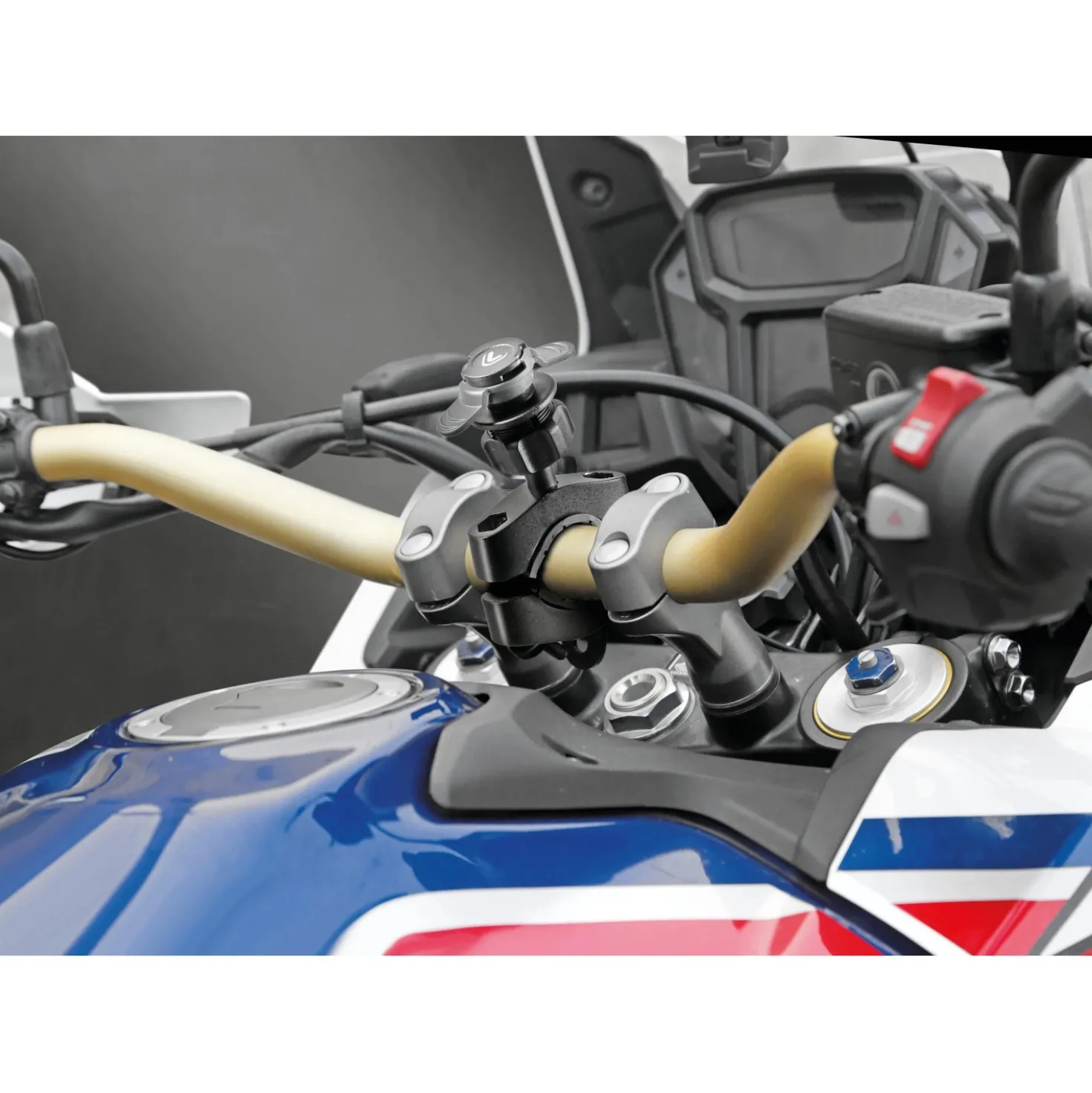 Supporto per manubrio bici e moto Titan Donut alta resistenza nero