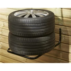 Supporto per stoccaggio pneumatici 49x65x22 cm nero