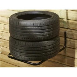 Supporto per stoccaggio pneumatici 49x65x22 cm nero