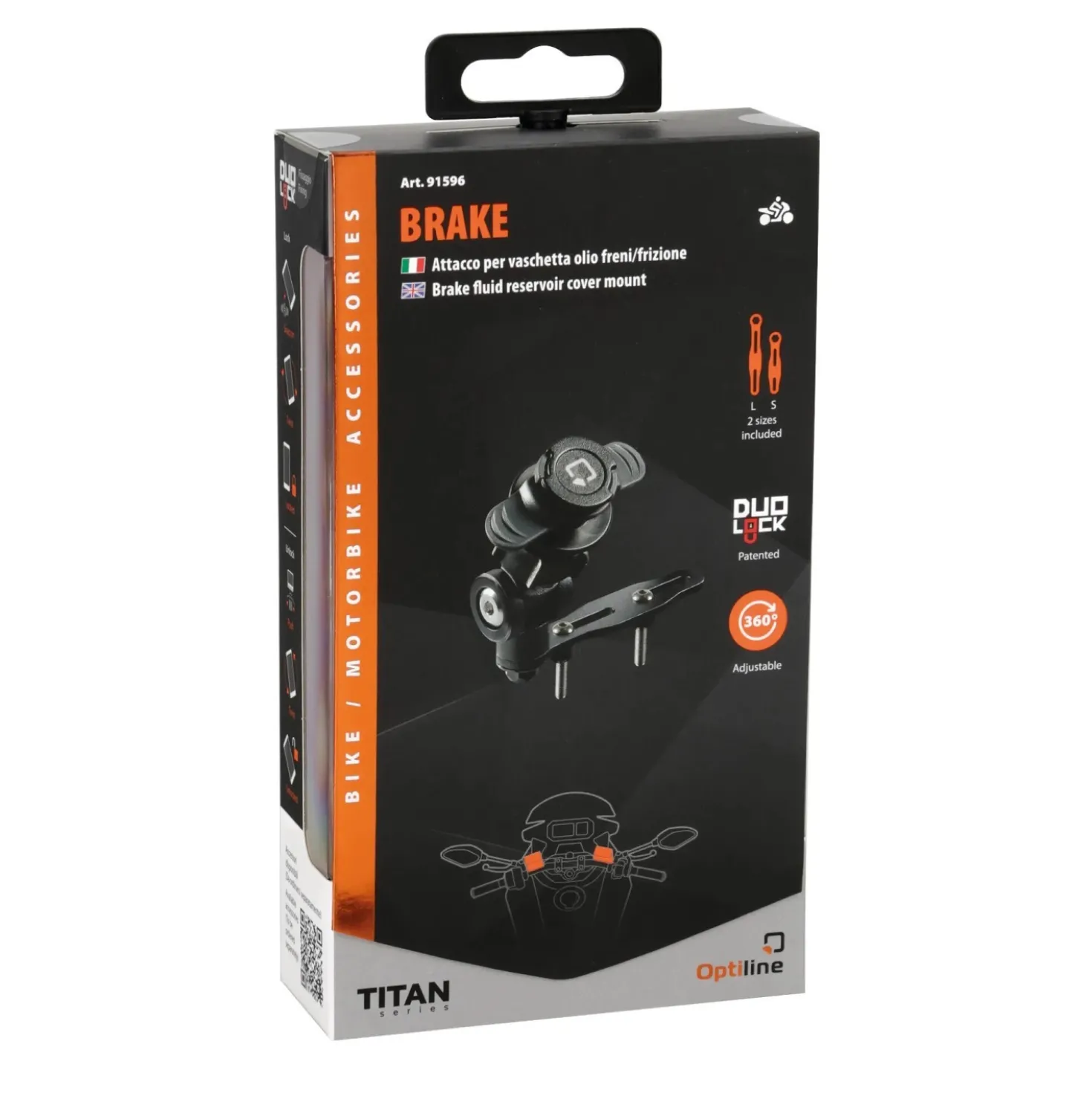 Supporto per vaschetta olio freni e frizione Titan Brake nero/grigio