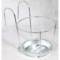 Supporto per vaso singolo con sottovaso zincato Ø 22 cm