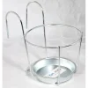 Supporto per vaso singolo con sottovaso zincato Ø 15 cm