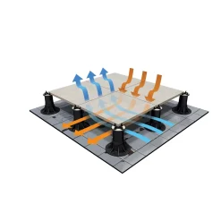 Supporto regolabile in plastica per pavimenti da esterno nero H 3,75-5 cm