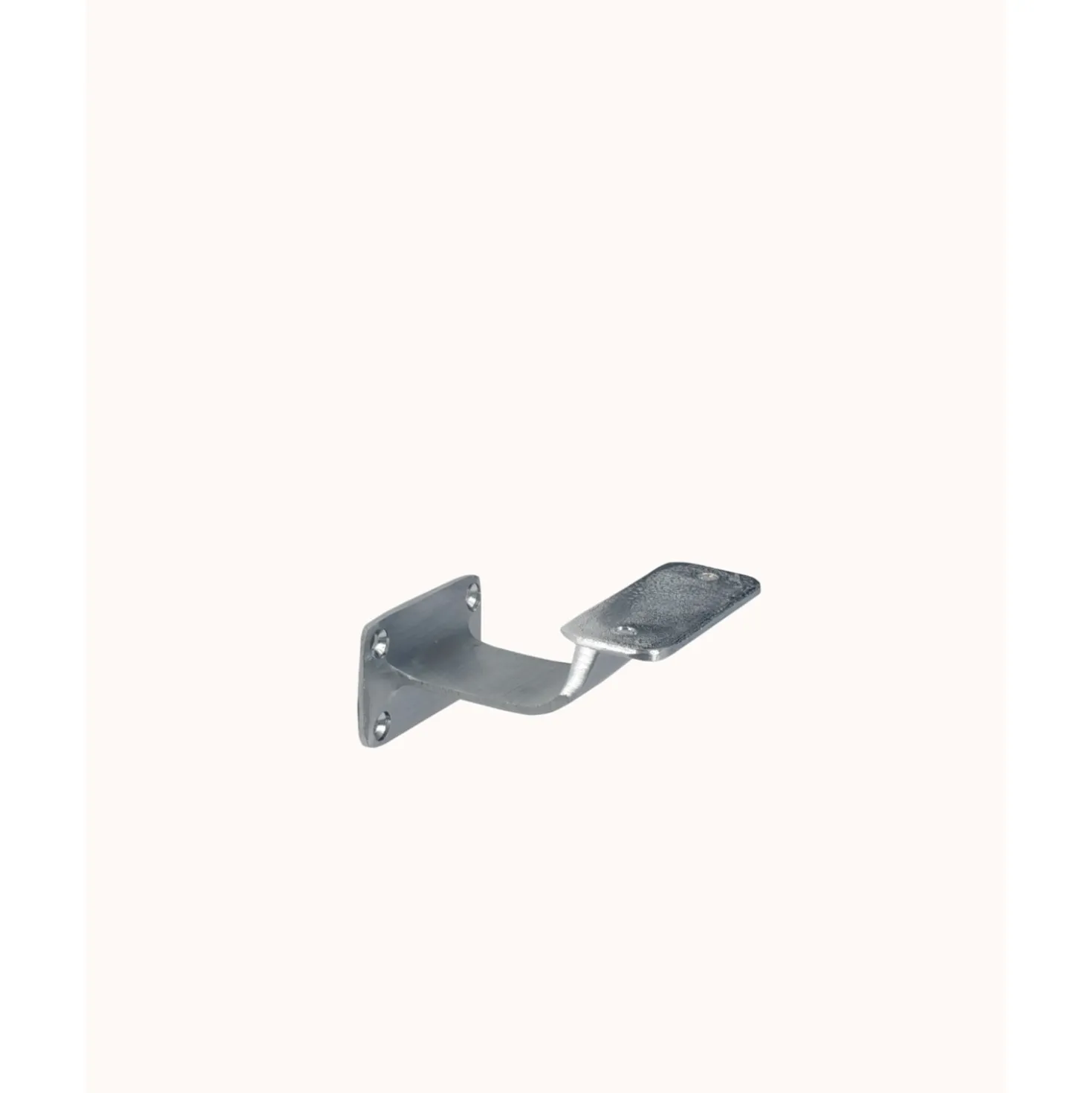 Supporto squadrato corrimano base piana in ottone lucido
