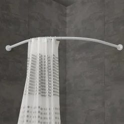 Supporto tenda doccia semicircolare l 87,1 x p 87,1 x Ø 6,2 cm bianco
