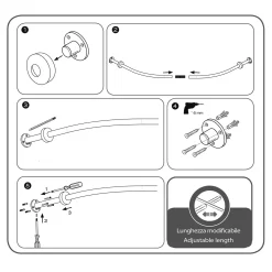 Supporto tenda doccia semicircolare l 87,1 x p 87,1 x Ø 6,2 cm bianco